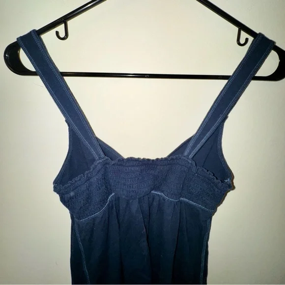 Y2K Abercrombie & Fitch Navy Dark Blue Babydoll Camisole - Picture 10 of 11